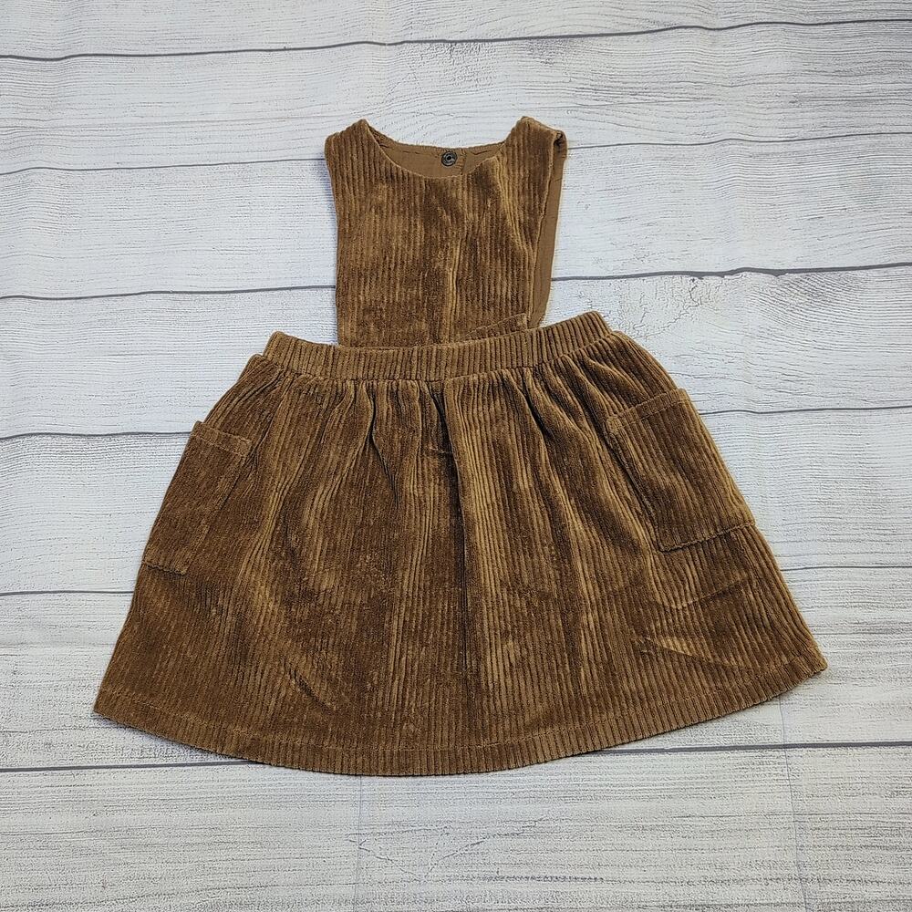 36m Play Up Brown Corduroy Pinafore